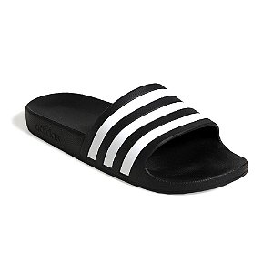 Chinelo Adidas Adilette Aqua Preto e Branco Masculino