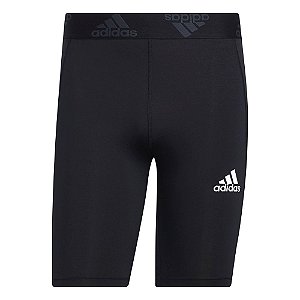 Bermuda Compressão Adidas Curta Techfit Preto Masculino