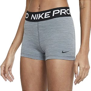 Shorts Nike Pro 365 Feminino Cinza e Preto