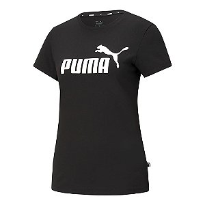 Camiseta Puma Essential Logo Feminino Preto