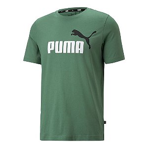 Camiseta Puma MC Essential 2 Logo Verde Masculino