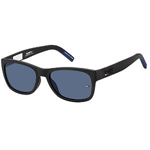 Óculos de Sol Tommy Jeans 0025S Preto Lente Azul Marinho