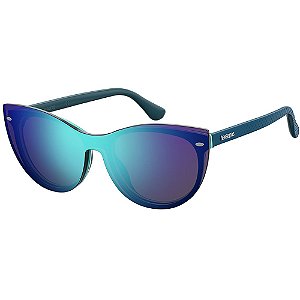 Óculos de Sol Havaianas Noronha Clip-On Verde/Azul Espelhado