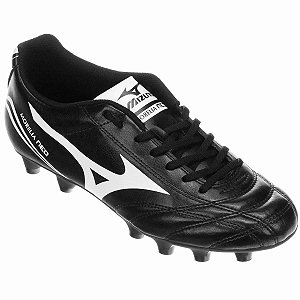 Chuteira Campo Mizuno Morelia Neo Club MD Preto/Branco