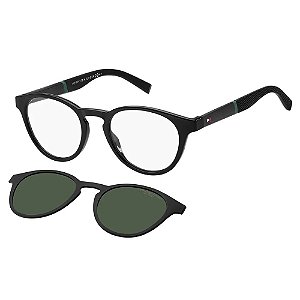Óculos De Sol Tommy Hilfiger 1902CS Clip On Preto e Verde