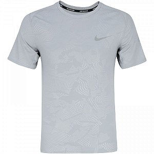 Camiseta Nike Dry Miler Top SS Cinza Claro