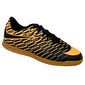 Chuteira Futsal Salão Nike Bravatax II Preto/Laranja Infantil