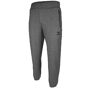 Calça Mizuno Moletom Com Punho Mescla Grafite