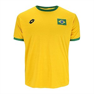Camisa Lotto Flag Brasil Amarela