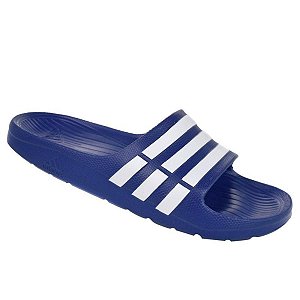 Chinelo Adidas Duramo Azul/Branco - 10K Sports