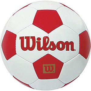 Mini Bola Futebol Wilson Branca/Vermelha
