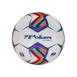 Bola Futsal Poker Explorer Roxa/Laranja/Verde