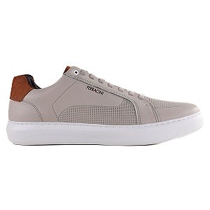 Tenis Sapatênis Ferracini Marvin Masculino Couro Cinza
