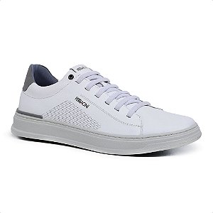 Tenis Sapatênis Ferracini Gold 2075B Masculino Couro Branco