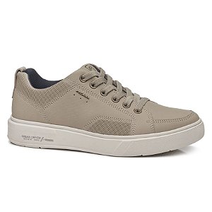 Tenis Sapatênis Pegada Masculino Couro Jeans Areia Bege