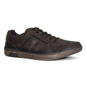 Tenis Sapatênis Pegada Stretch Zíper Masculino Dark Marrom