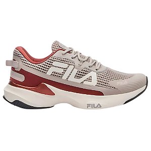 Tenis Fila Recovery Feminino Bege/Bordô