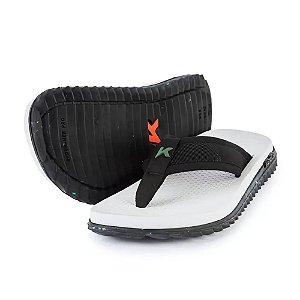 Sandália Kenner Kivah Pro Cushy Reuse Masculino Branco Preto