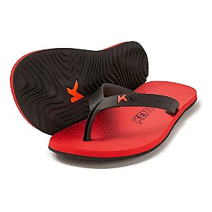 Sandália Kenner New Summer Chinelo Masculino Vermelho Preto