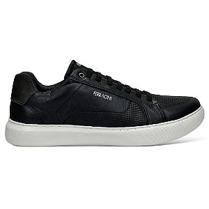 Tenis Sapatênis Ferracini Marvin Masculino Couro Preto
