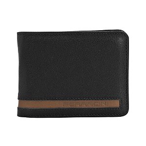 Carteira Ferracini Whiter Masculino Couro Preto