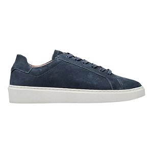 Tênis Casual Oficina Refine Couro Azul Marinho Masculino