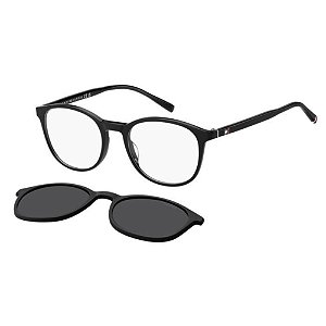 Óculos de Sol Tommy Hilfiger Clip On 2268C Preto Lente Cinza