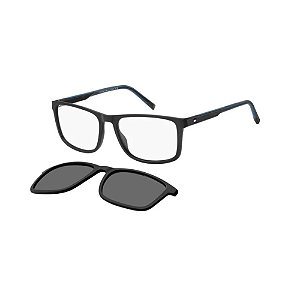 Óculos de Sol Tommy Hilfiger Clip On 2281C Preto Lente Cinza