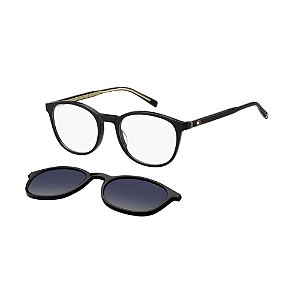 Óculos de Sol Tommy Hilfiger Clip On 2268/C Preto Lente Azul