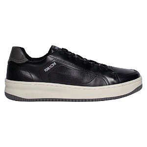 Tênis Sapatênis Ferracini Blur Couro Preto Masculino