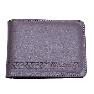 Carteira Ferracini Memphis Masculino Couro Zíper Marrom