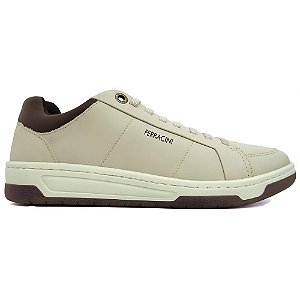 Tênis Sapatênis Ferracini Dubay Vox Couro Masculino Bege
