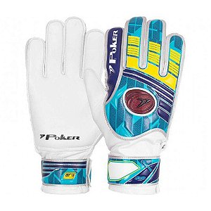 Luva Goleiro Poker Campo Fast Training Azul/Amarelo