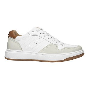 Tênis Sapatênis Pegada Casual Couro Branco Masculino
