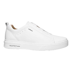 Tênis Sapatênis Pegada Flow Levitech Couro Branco Masculino