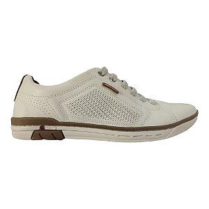 Tênis Sapatênis Pegada Milk Casual Couro Off White