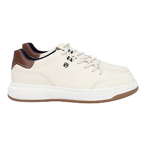 Tênis Sapatênis Pegada Ways Amortech Couro Off White