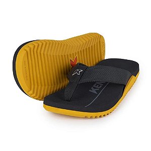 Chinelo Kenner Nk6 Masculino Amarelo e Preto
