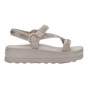 Sandália Melissa Stripes Platform M-Lover Feminino Bege