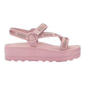 Sandália Melissa Stripes Platform M-Lover Feminino Rosa