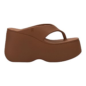 Sandália Tamanco Melissa Free Thong Wedge Feminino Marrom