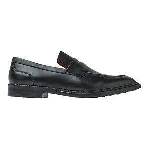 Sapato Social Oficina Mocassim City Masculino Preto Couro