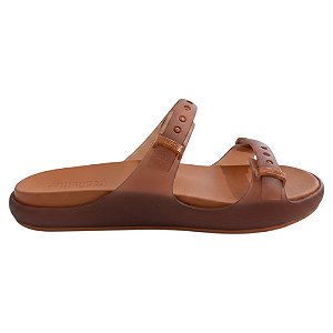 Chinelo Melissa Comfy Slim Marrom Feminino