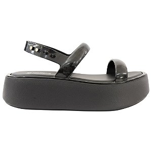 Chinelo Melissa Wave Platf Preto Feminino