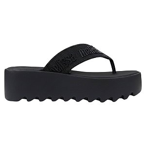 Chinelo Melissa M-Lover Thong Preto Feminino