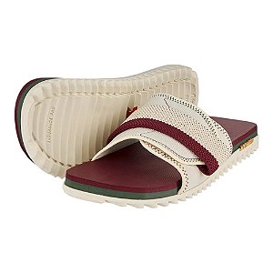 Chinelo Kenner Collab Fluminense Kivah Bordô e Off White