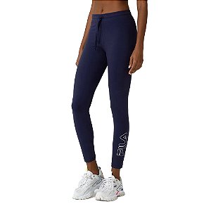 Legging Fila Basic Outline Feminina Azul Marinho