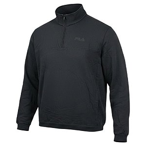 Moletom Blusa Fila Comfort Zip Masculino Preto