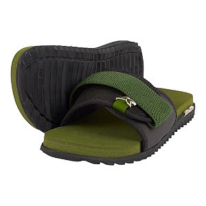 Chinelo Kenner Kivah Slide Verde Escuro e Preto Masculino