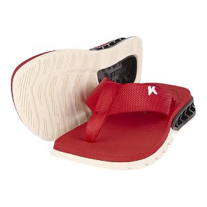 Chinelo Kenner Rakka Vermelho e Off White Masculino